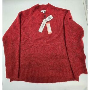 Vigoss Womens Soft Red Pullover Sweater 1X NWT Fuzzy Soft Festive